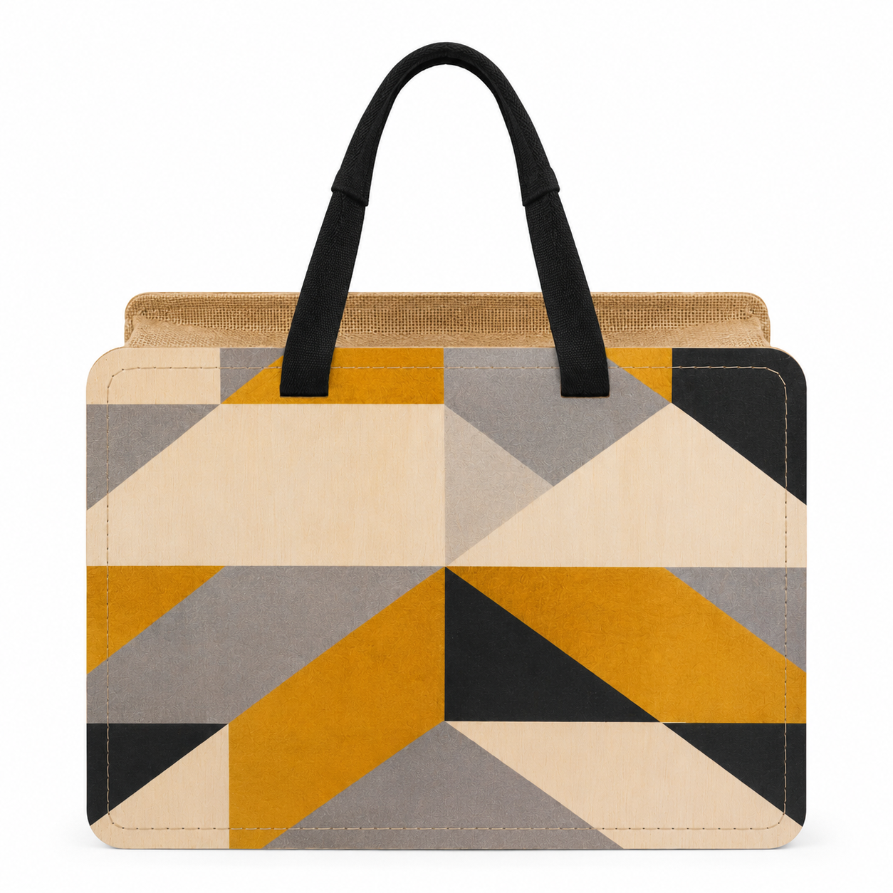 Nr. 28 Woodbag pentru picnic și călătorii, cu fermoar "Geometric"