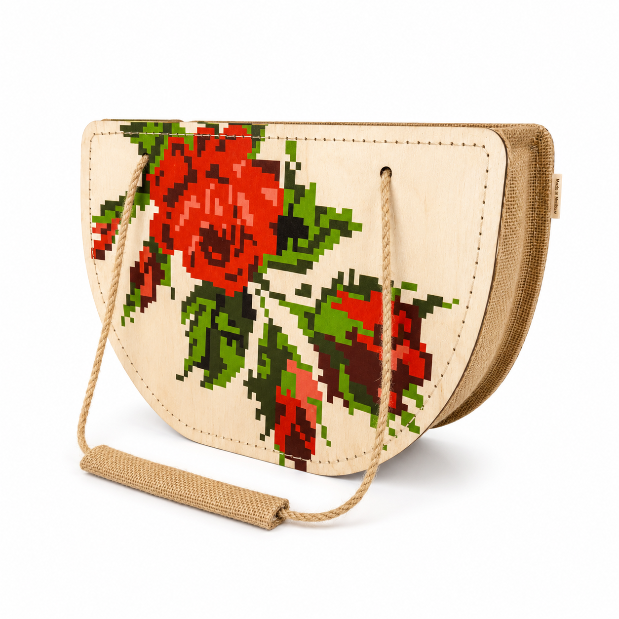 Nr. 3.1 Woodbag pentru transportare, cu fermoar "Trandafir"