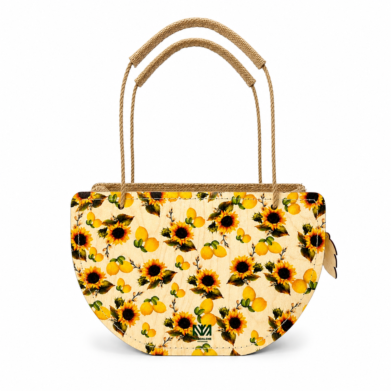 Nr. 3.1 Woodbag pentru transportare, cu fermoar "Floarea soarelui"