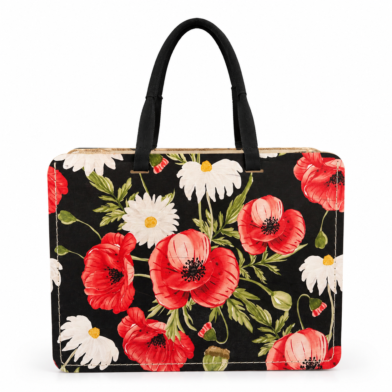 Nr. 28.1 Woodbag pentru picnic și călătorii, fără fermoar "Maci"