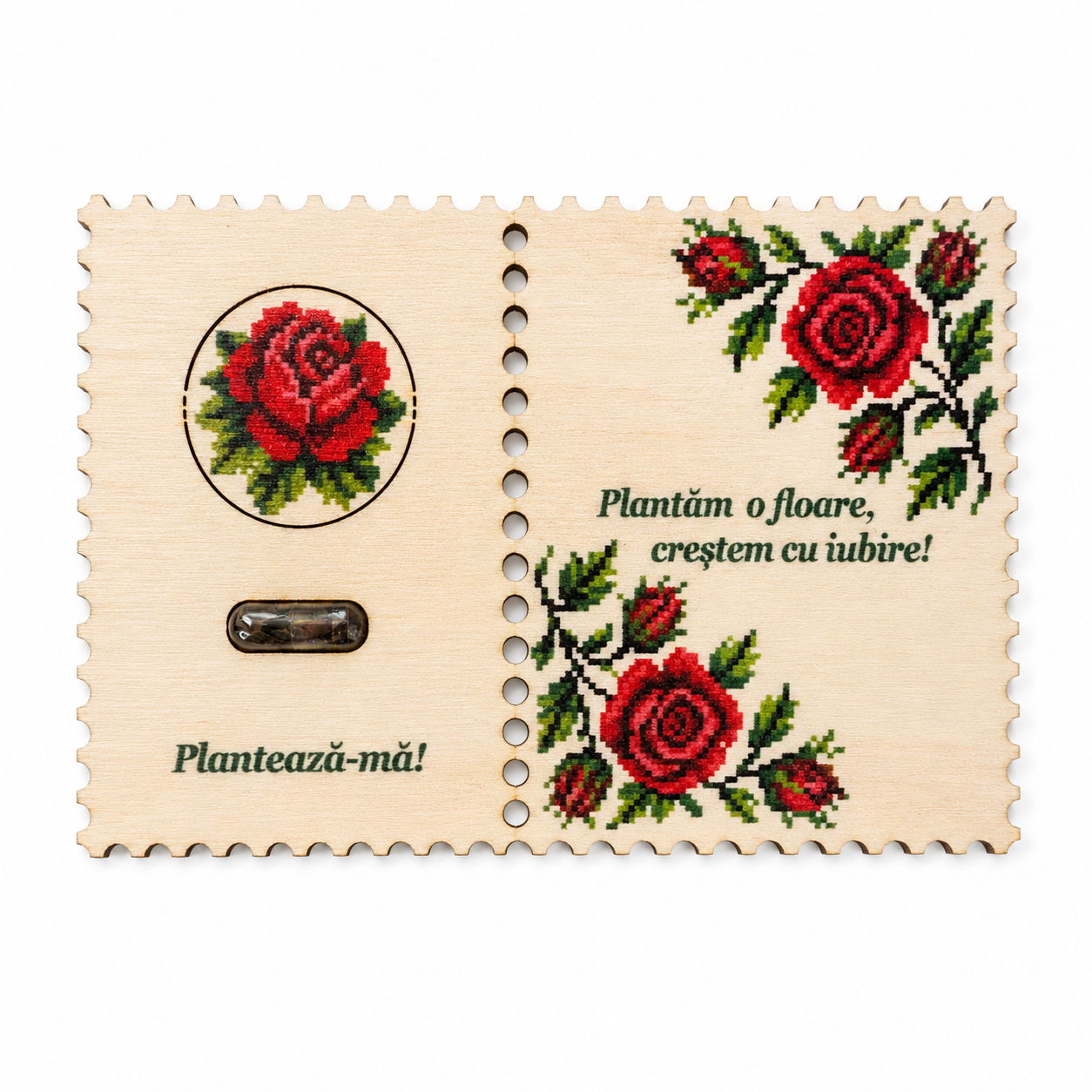 Felicitare plantabilă "Trandafir"